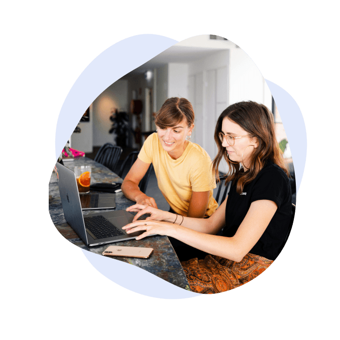 Professional team working together